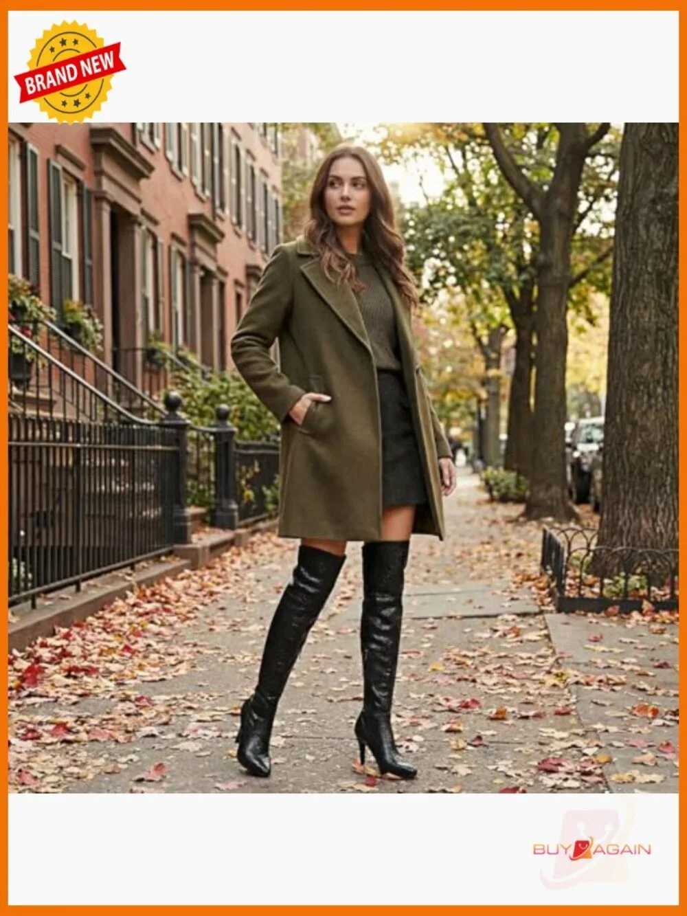 Over The Knee Boots Chunky Heel Side Zipper Faux Suede Thigh High Fall Boots